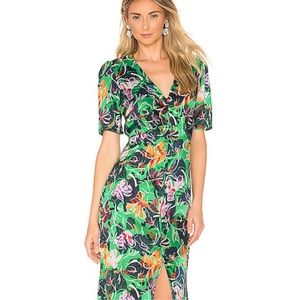 Saloni Floral Midi Dress